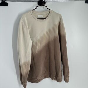 PacSun Cream and Brown Sweatshirt